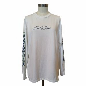 Vintage 1999 Lilith Fair White Long Sleeve Unisex T-Shirt Large